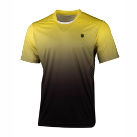 T-shirt de Tennis K Swiss Men Hypercourt Express Crew Tee Yellow Black