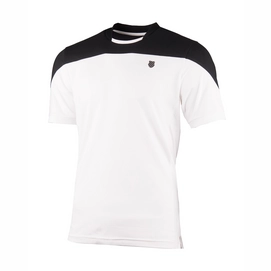 Tennisshirt K Swiss Men Hypercourt Block Crew Tee White Black