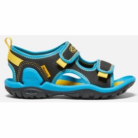Sandale Keen Knotch Creek Open-Toe Black Vivid Blue Kleinkinder