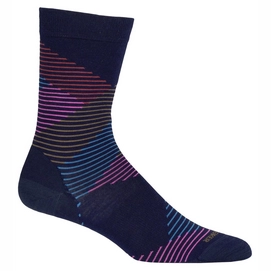 Sok Icebreaker Women Lifestyle Fine Gauge Crew Dashes Midnight Navy Grape