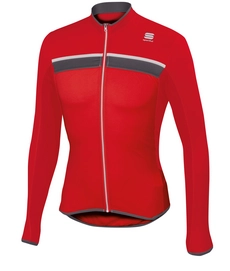 Fietsshirt Sportful Men Pista Long Sleeve Jersey Red Anthracite White