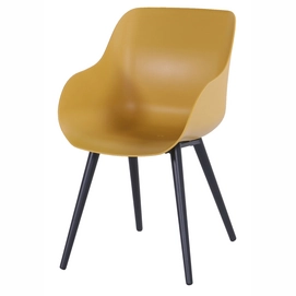 Tuinstoel Hartman Sophie Organic Studio Chair Carbon Black Curry Yellow (set van 2)