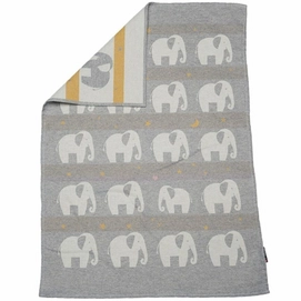 Babydeken David Fussenegger Lima Elephants Allover Grey