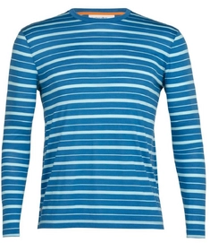 T-Shirt Manches Longues Icebreaker Men Wave LS Tee Stripe Azul Haze