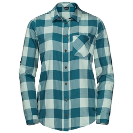 Blouse Jack Wolfskin Women Holmstad Green Haze Checks