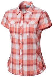 Bluse Columbia Camp Henry Red Coral Blocks Damen
