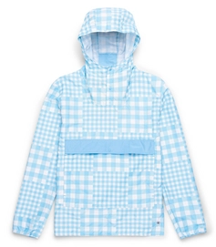 Jas Herschel Supply Co. Men's Voyage Anorak Alaskan Blue Gingham Alaskan Blue