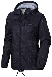 Jacket Columbia Women Flash Forward Printed Windbreaker Black Dots