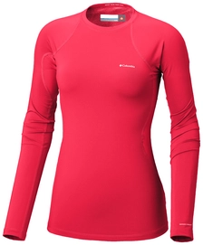 Long Sleeve T-Shirt Columbia Women Midweight Stretch Red Camellia