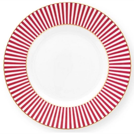 Assiette à Petit-Déjeuner Pip Studio Royal Stripes Dark Pink 12 cm (Lot de 6)