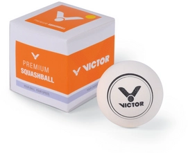 Squashbal Victor White: Enkele Gele Stip (12 stuks)