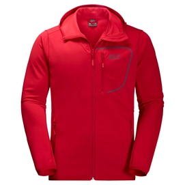 Vest Jack Wolfskin Men Hydropore Hooded Ruby Red