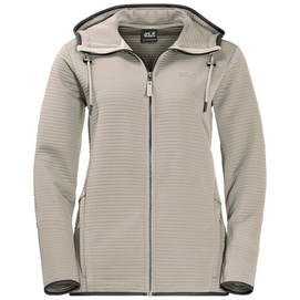 Fleece Jack Wolfskin Women Modesto Hooded Dusty Grey