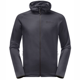 Pullover Jack Wolfskin Baiselberg Hooded Full Zip Men Ebony