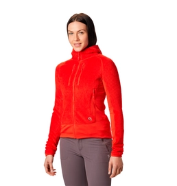 Jas Mountain Hardwear Women Monkey Woman Grid Hooded Fiery Red