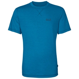 T-Shirt Jack Wolfskin Crosstrail Blue Pacific Herren-S