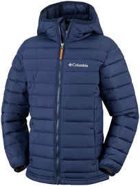 Jas Columbia Youth Powder Lite Boys Hooded Collegiate Navy