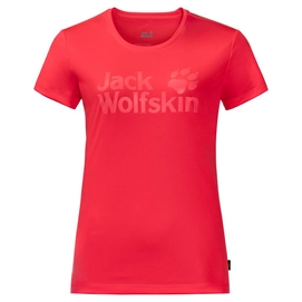 T-Shirt Jack Wolfskin Rock Chill Logo Women Tulip Red