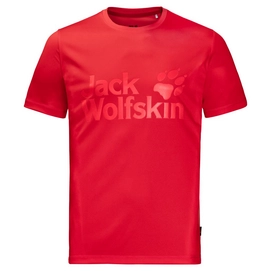 T-shirt Jack Wolfskin Rock Chill Logo Men Peak Red