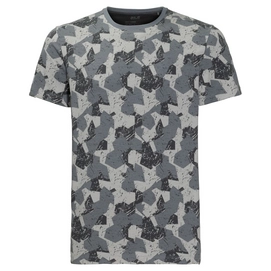 T-Shirt Men Jack Wolfskin Marble Pebble Grey All Over
