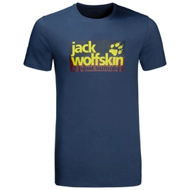T-Shirt Jack Wolfskin Men Logo Dark Indigo