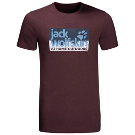 T-Shirt Jack Wolfskin Men Logo Port Wine