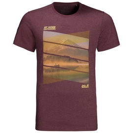 T-Shirt Jack Wolfskin Men Motosu Lake Port Wine