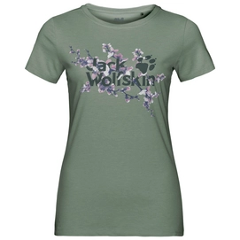 T-Shirt Jack Wolfskin Women Logo Ming Green