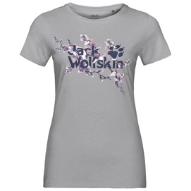 T-Shirt Jack Wolfskin Women Logo Light Grey