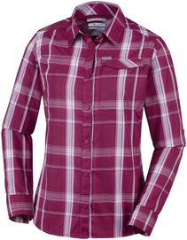 Bluse Columbia Silver Ridge 2.0 Plaid Long Sleeve Wine Berry Larg Damen