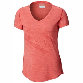 T-Shirt Columbia Womens Trinity Trail 2.0 Graphic Red Coral