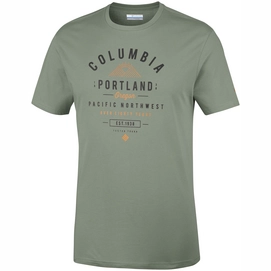 T-Shirt Columbia Leathan Trail Tee Cypress Graphi Herren