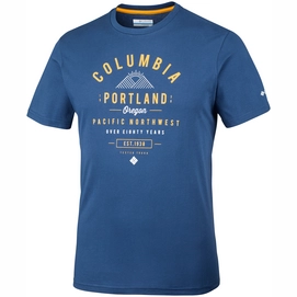 T-Shirt Columbia Leathan Trail Tee Carbon Graphic Herren