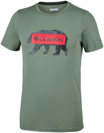 T-Shirt Columbia Box Logo Bear Tee Cypress Herren
