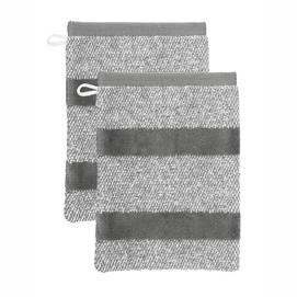 Washcloth Beddinghouse Sheer Stripe Anthracite (2 pc)