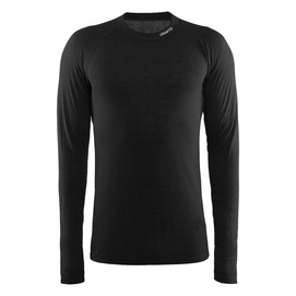Long Sleeve Shirt Craft Nordic Wool Neck Men Black