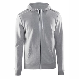 Fleece Jacket Craft ITZ Full Zip Hood Men Grey Melange