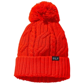 Muts Jack Wolfskin Unisex Stormlock Pompom Beanie Flashing Red