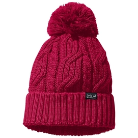 Muts Jack Wolfskin Unisex Stormlock Pompom Beanie Cranberry