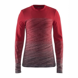 Longsleeve Craft Wool Comfort 2.0 Red Grey Damen-XS
