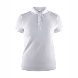 Polo Shirt Craft Casual Pique Women White-XS