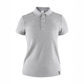 Polo Shirt Craft Casual Pique Women Grey Melange-XS