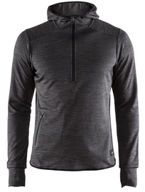 Trui Craft Men Breakaway Jersey Hood Sweater Black Melange