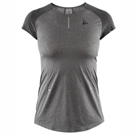Sport T-Shirt Craft Subtwo Tee Dark Grey Melange Damen