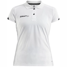 Tennisshirt Craft  Pro Control Impact Polo W White Black Damen-L