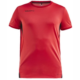 Tennisshirt Craft Pro Control Impact SS Tee M Bright Red Black Herren-XXXL