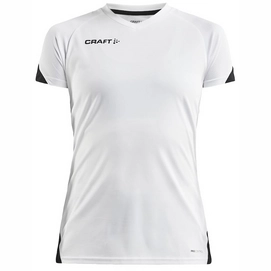 Tennisshirt Craft Pro Control Impact SS Tee W White Black Damen-XL