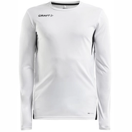 Tennisshirt Craft Pro Control Impact LS Tee M White Black Herren-M