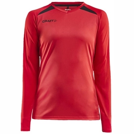 T-shirt de Tennis Craft Women Pro Control Impact LS Tee W Bright Red Black-L