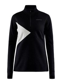 Ondershirt Craft Women ADV Nordic Wool Half Zip Black Ash